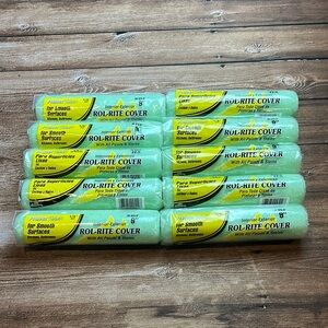 Lot of 10 - 9” Paint Rollers for Smooth Surfaces 1/4” nap